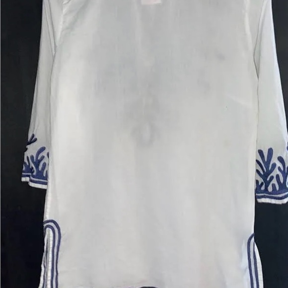 Gretchen Scott Reef Tunic- White and Navy -size medium - Picture 2 of 5